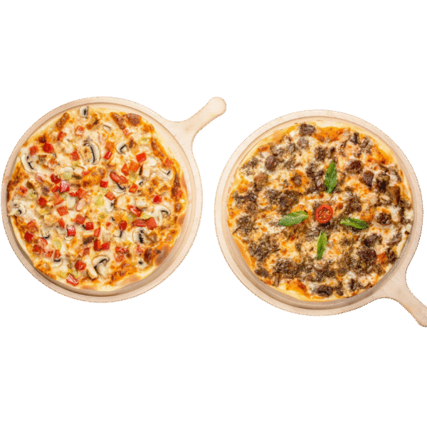 Two Pizzas (1 Topping)