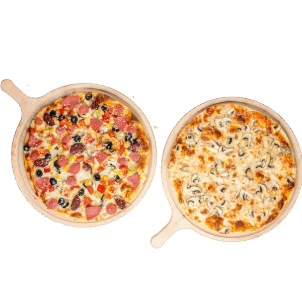Two Pizzas (3 Toppings)